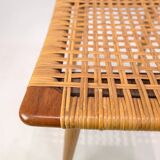 Stool - Teak - Cane weave - Danish design - 1960s.