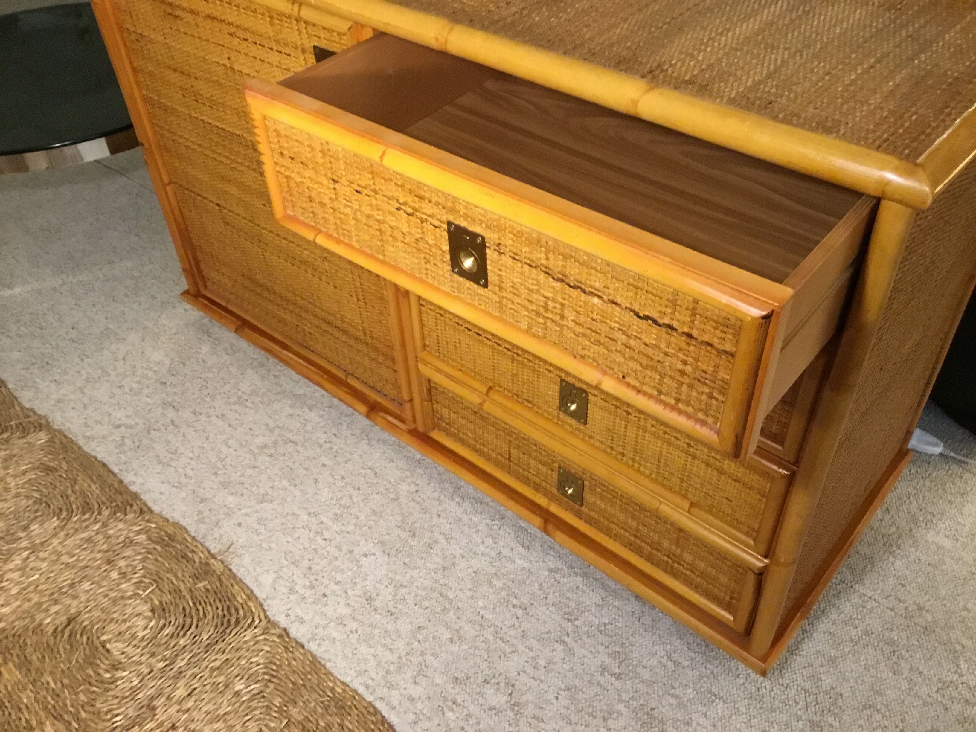 Rattan dresser