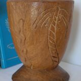 Mortar and pestle made of exotic African wood