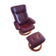 Fauteuil en cuir Anderssons avec repose-pied
