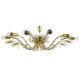 Grand lustre floral Lobmeyr du milieu du siècle en laiton et cristal, années 1950, Autriche