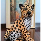 Léopard en céramique