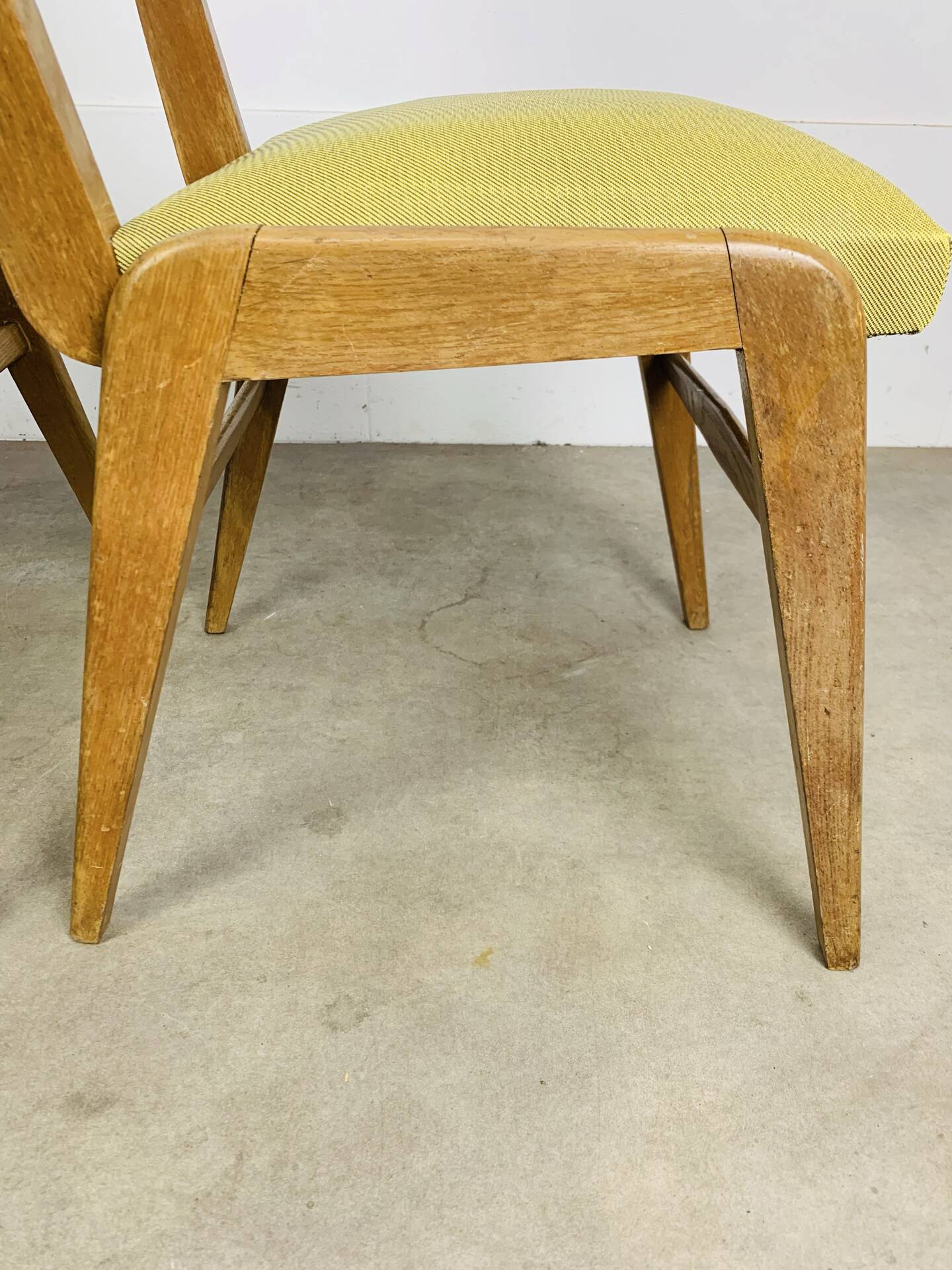 Pair of 50's style reconstruction chairs, wood