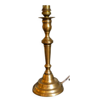 Old solid brass lamp base