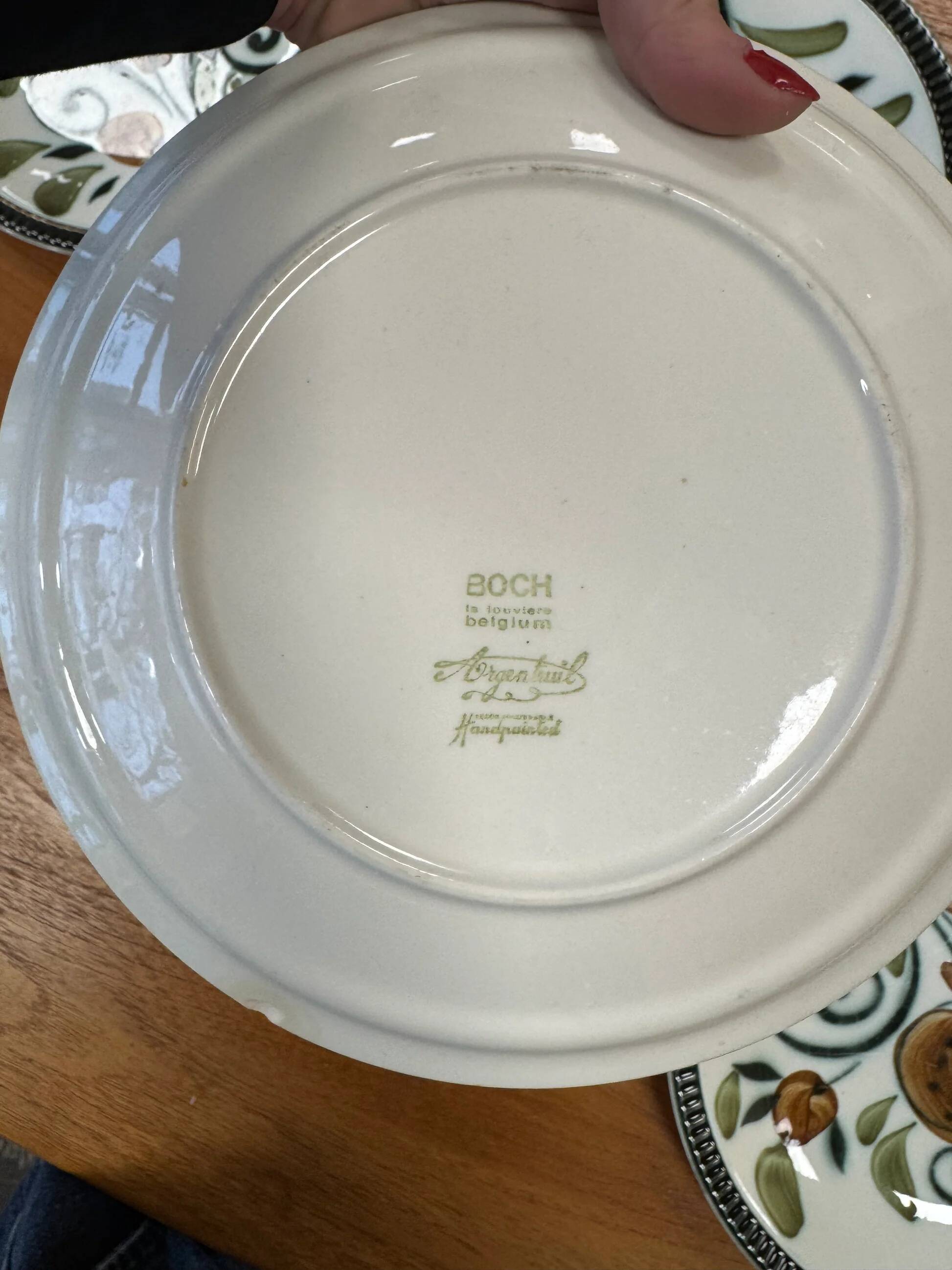 Boch La Louvière patterned plates