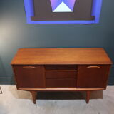 Teak enfilade with 2 sliding doors