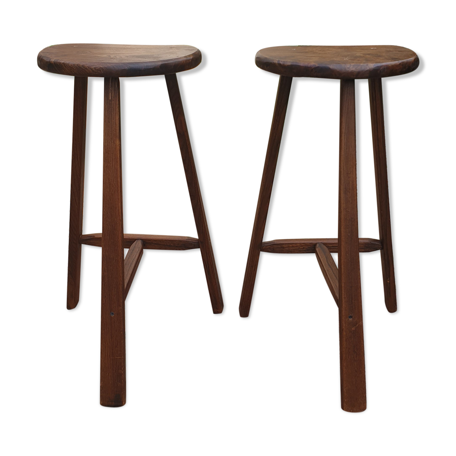 Pair of wooden stools