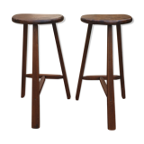 Pair of wooden stools