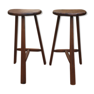 Pair of wooden stools