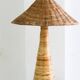Shroom 002 Rattan Table Lamp, Wicker Shade, Mushroom Shaped Bedroom, Living Room Lighting