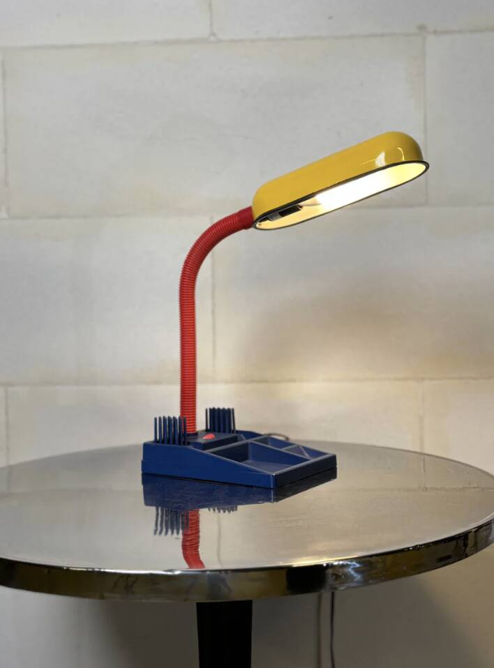 Memphis vintage desk organiser lamp I 1980s