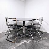 Table de salle à manger Vittorio Introini avec chaises Cuneo 1970