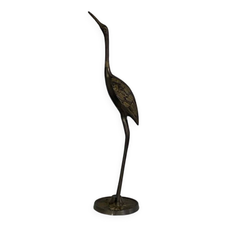 Vintage Brass Heron