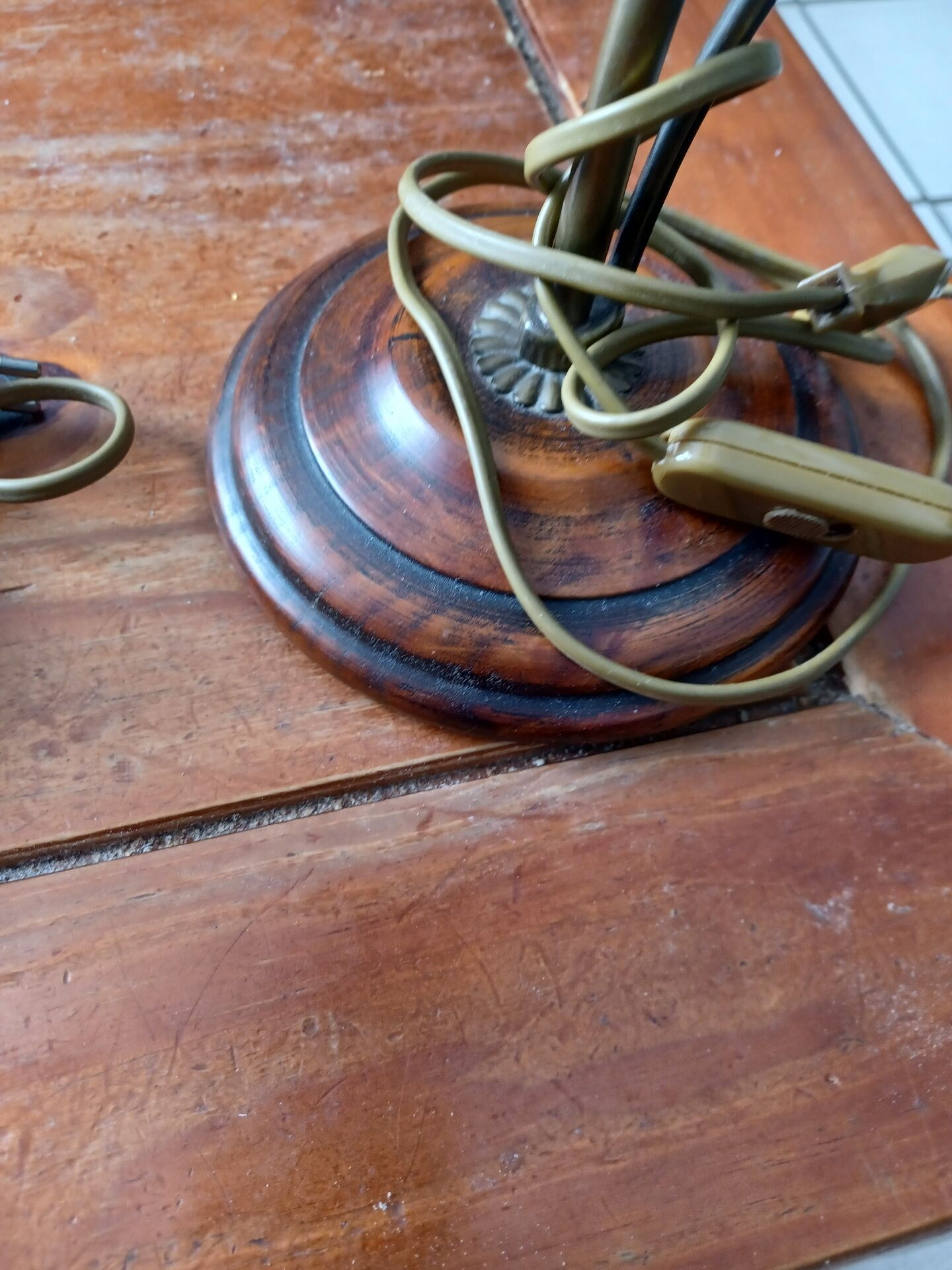 Set of 2 vintage goose neck lamps