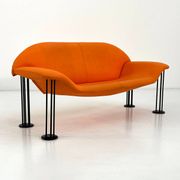Postmodern two-seater sofa by Burkhard Vogtherr for Hain & Tohme, 1980.