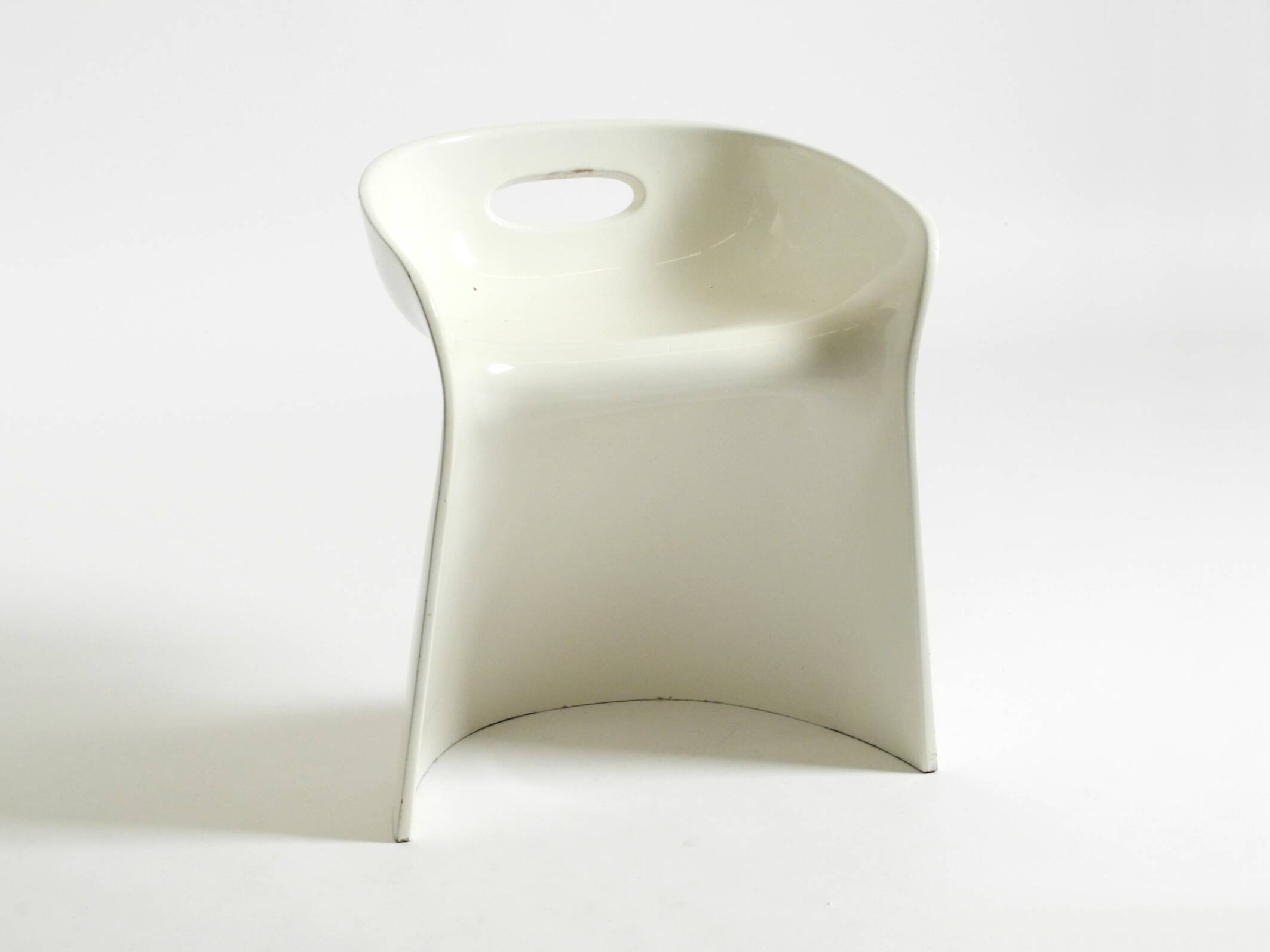White stool by Winfried Staeb from the 1970s for the Form + Life Collection