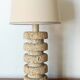 Brutalist stone lamp in Tormos style, circa 1970.