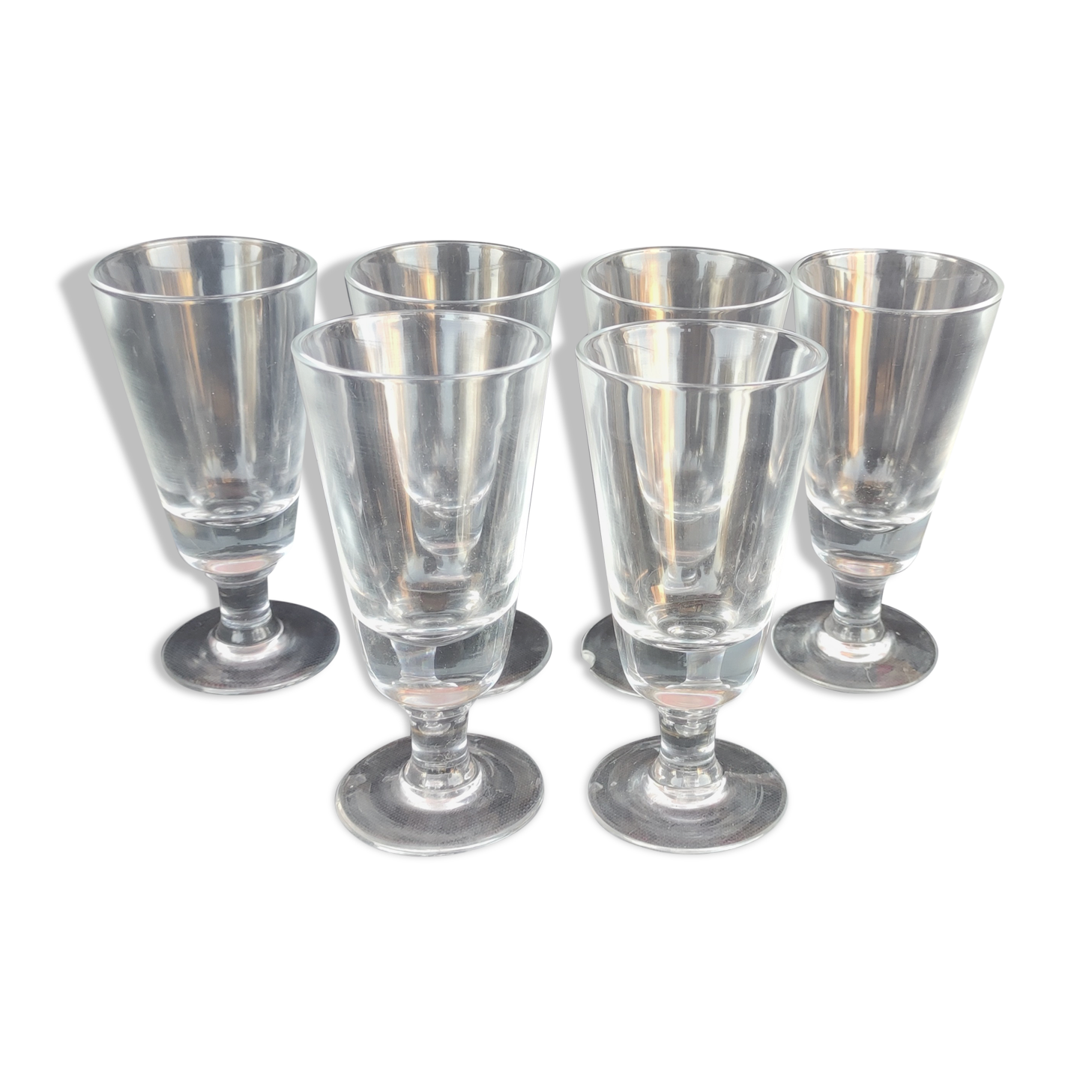 Series of 6 Old Bistro Glasses