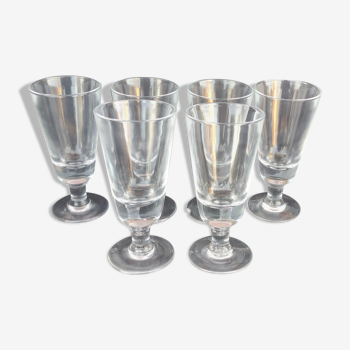 Series of 6 Old Bistro Glasses