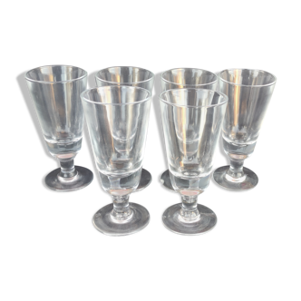 Série de 6 anciens verres de bistrot