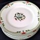 6 Assiettes plates en porcelaine de Limoges