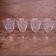 4 tulip-shaped white wine glasses Enghien 60's
