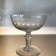 4 old glass champagne cups