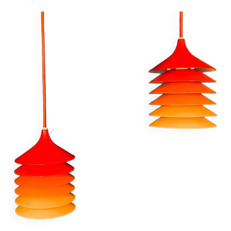 Pair of pendant lights 1970