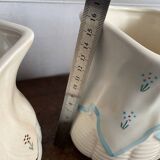 Set of 2 vintage pitchers - 1950 - Barbotine