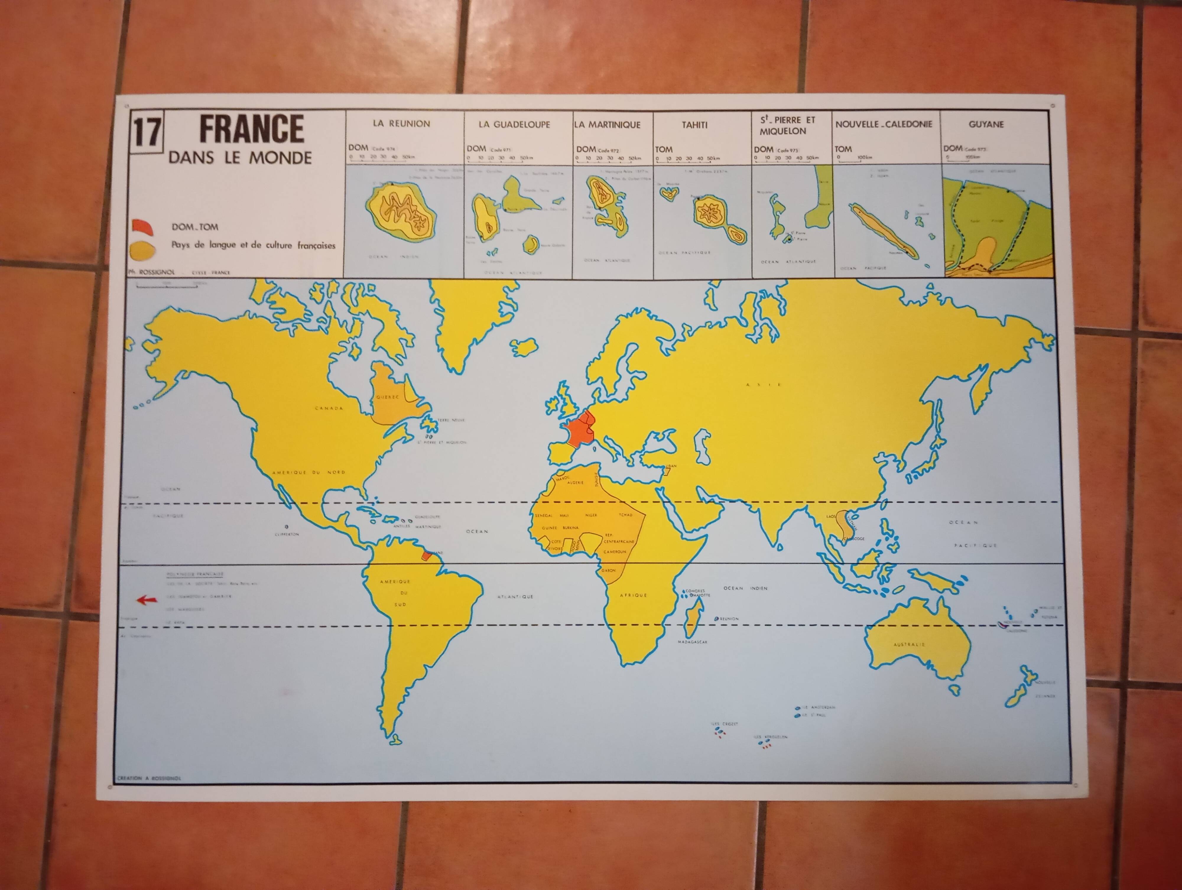 School map: france in the world n°17 / france railway network n°18