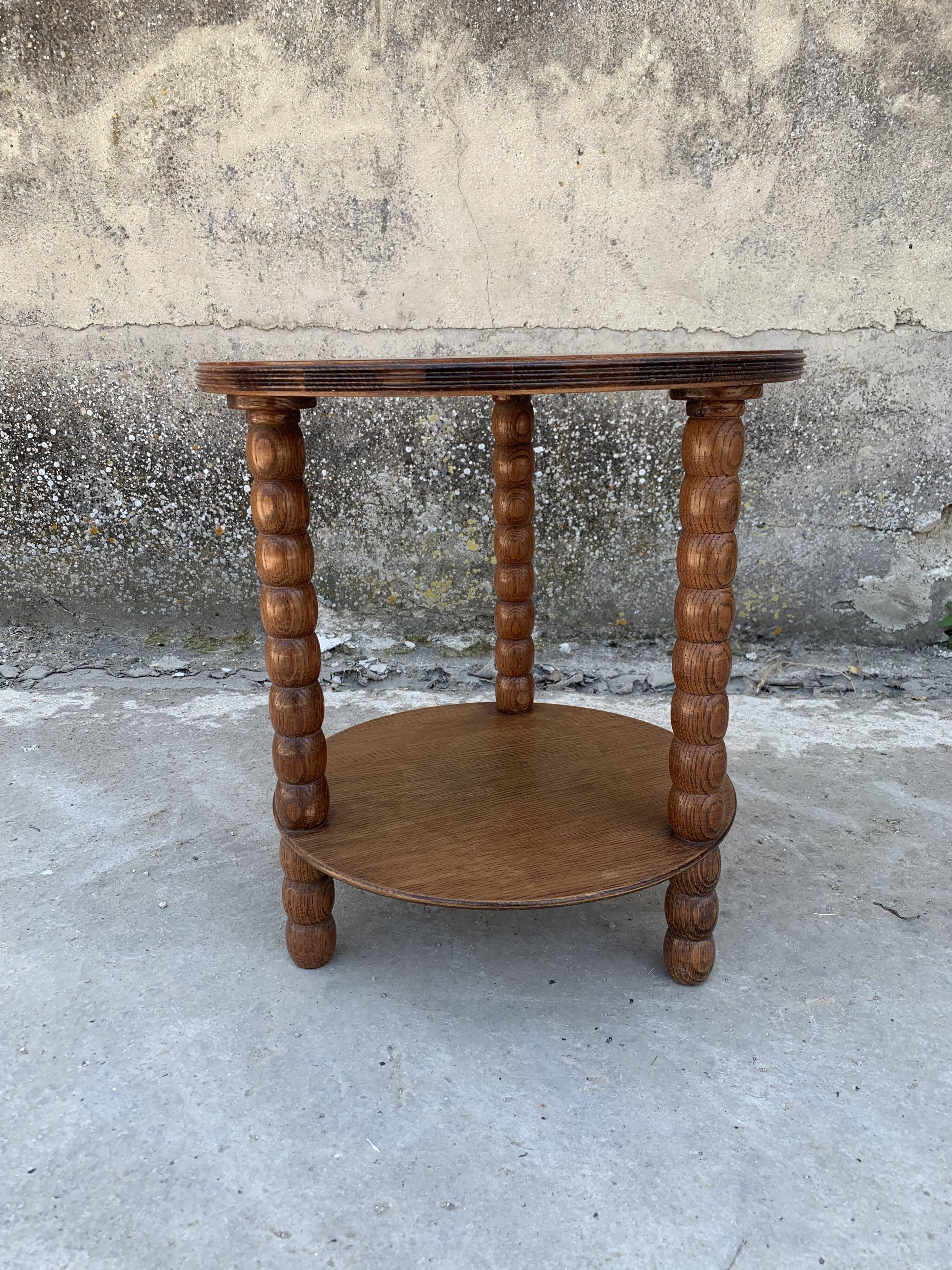 Old round side table