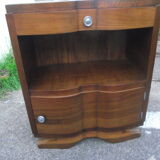 Art deco period bedside in walnut