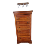 Louis philippe merisier massif style weekly chest of drawers