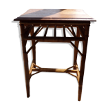 Small rattan and wicker table