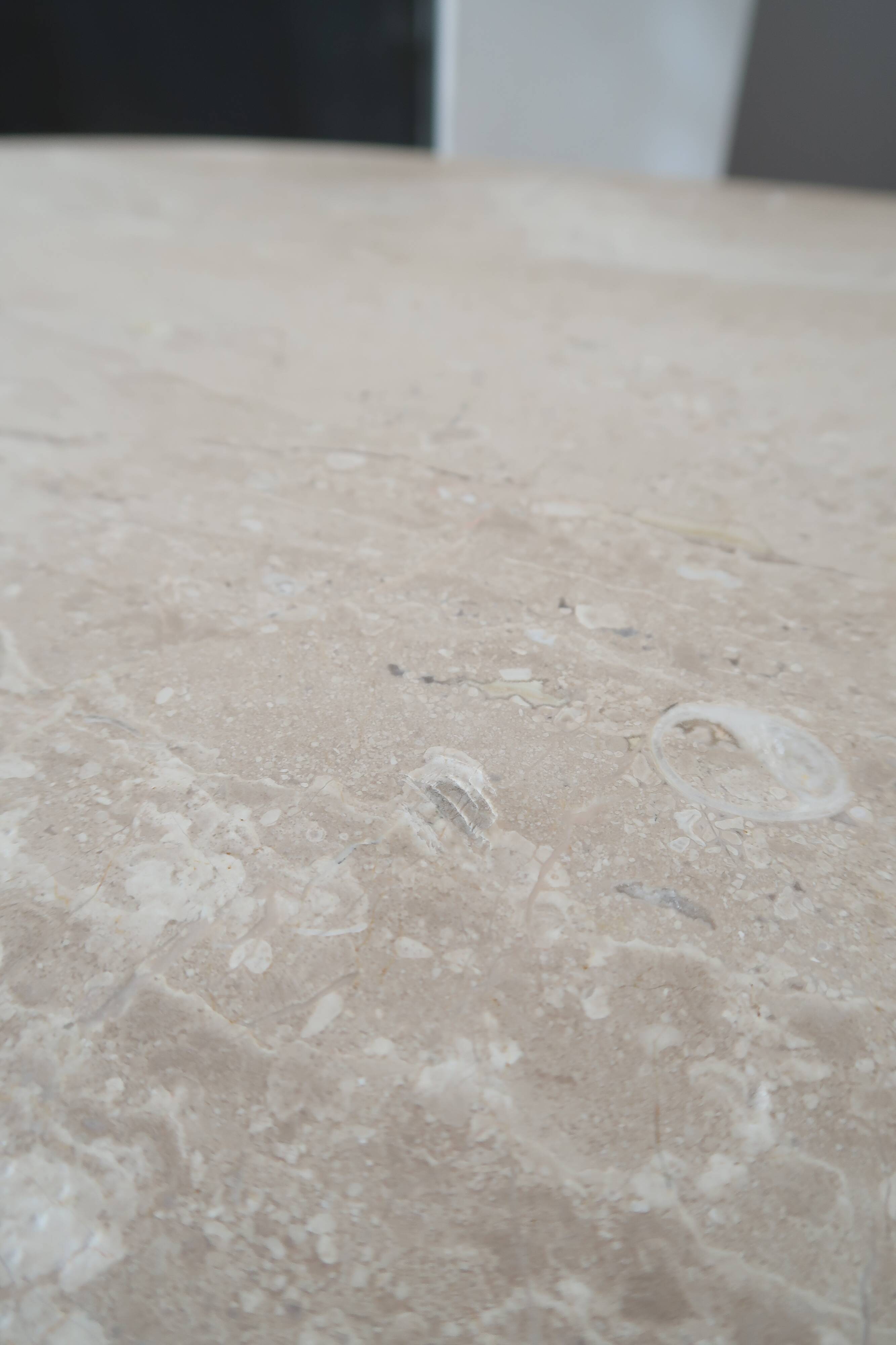 Travertine coffee table Roche Bobois