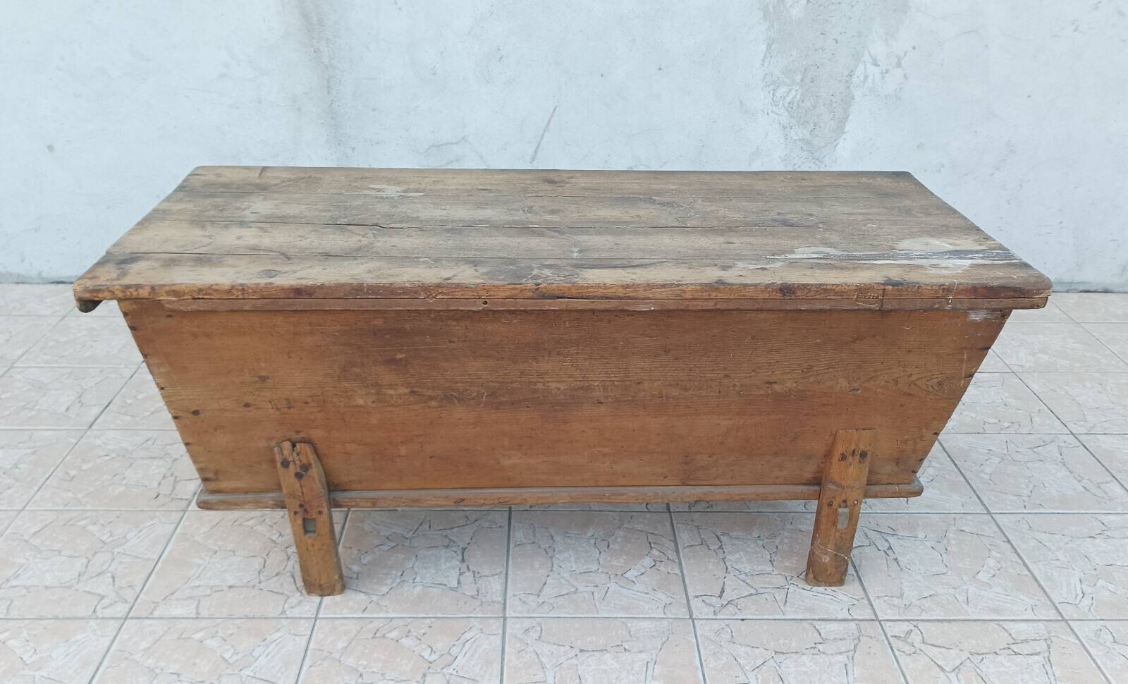 19th-century pine dough mixer