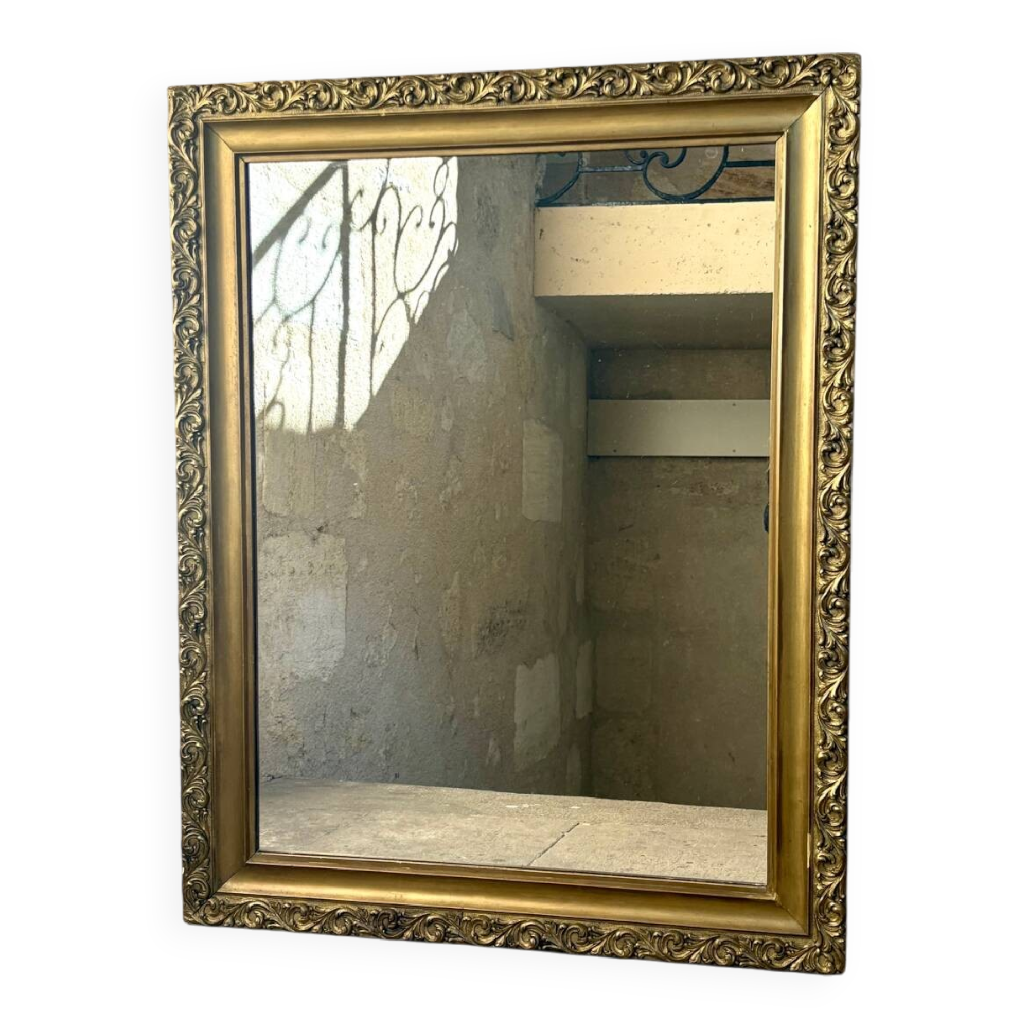 Large gilded antique mirror