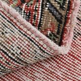 Classic Pattern Red & Green Vintage Runner Rug, 104x344Cm