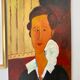 Huile sur toile portrait femme