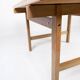 Coffee table in oak designed by Hans J. Werner and manufactured by PP Furniture.