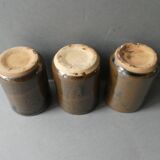 6 verres gobelets en grès émaillé