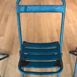 Set of 6 school or industrial style folding chairs from the 1950s/60s