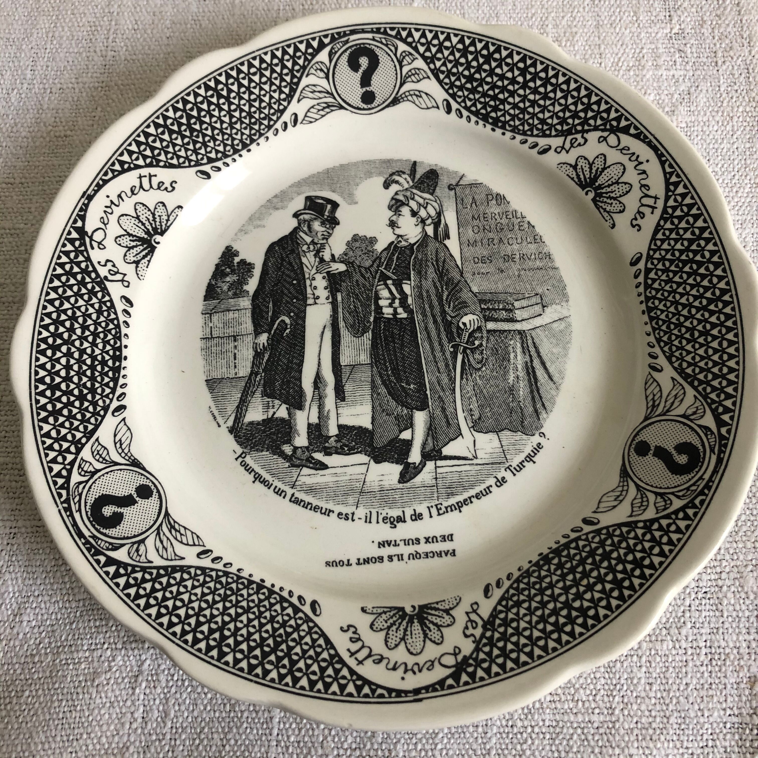 6 "guessing" talking plates - Sarreguemines