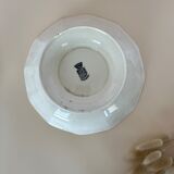 Compotier low Terre de Fer Sarreguemines solid cream color