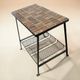 Vintage metal side table/plant table with ceramic accent