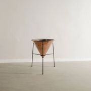 Swedish Mid Century Copper Metal Tripod Planter Hans-Agne Jakobsson, 1950s
