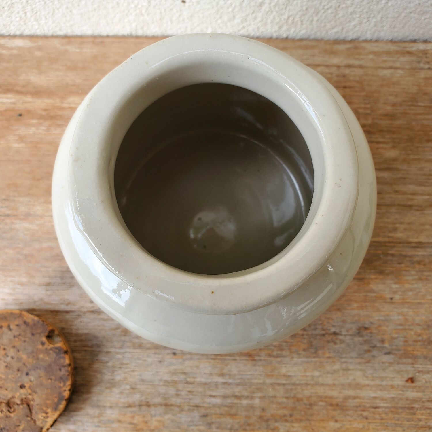Mustard pot in stoneware LAB Lagny