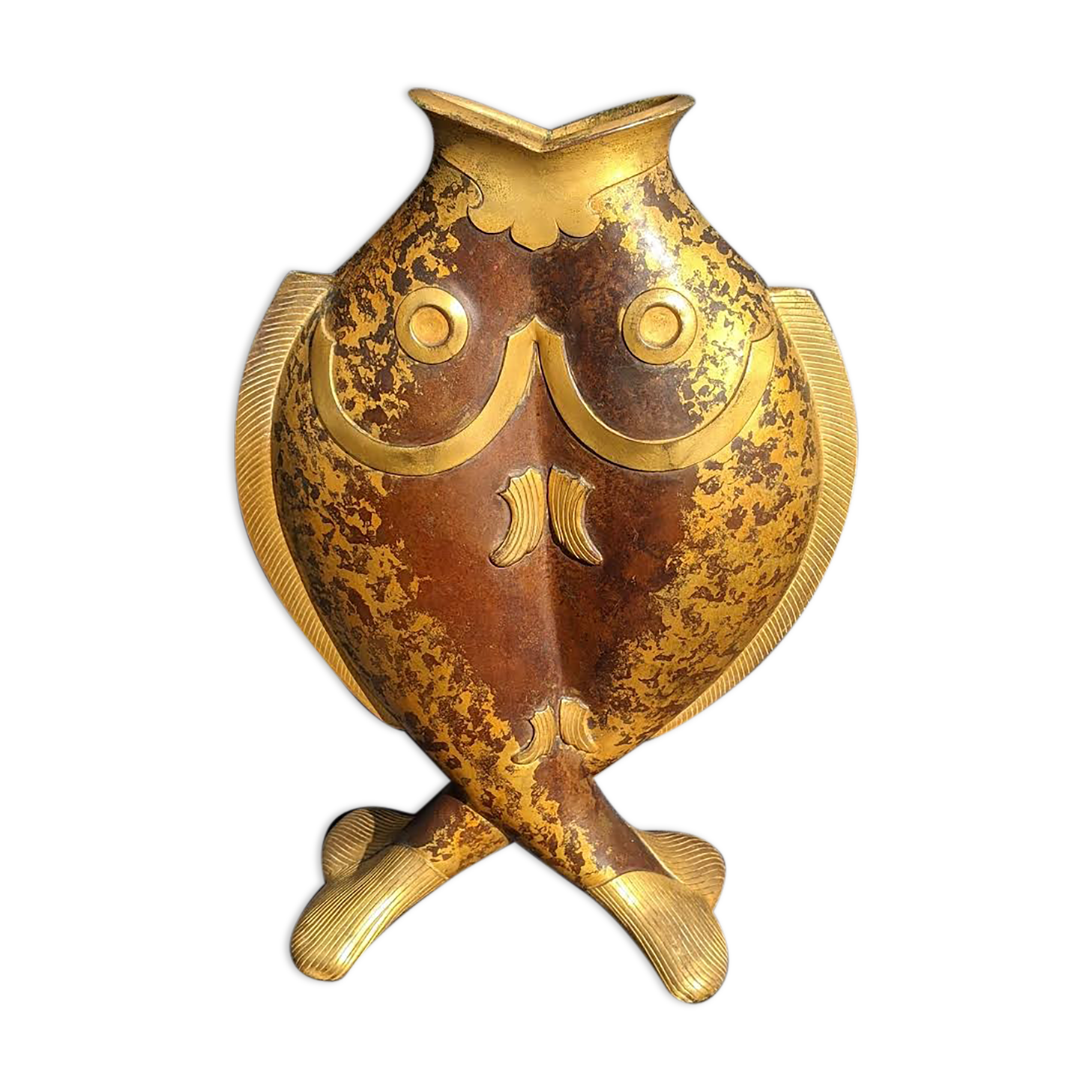 Christofle vase with two fish