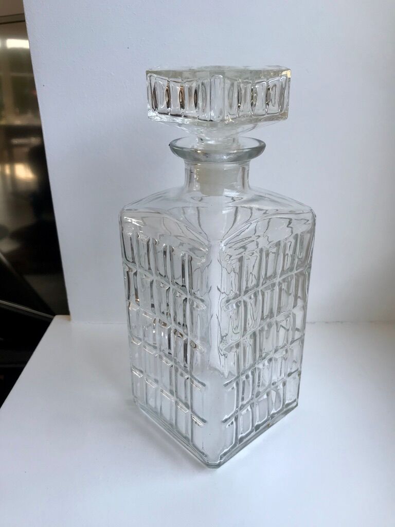 70s glass whisky decanter
