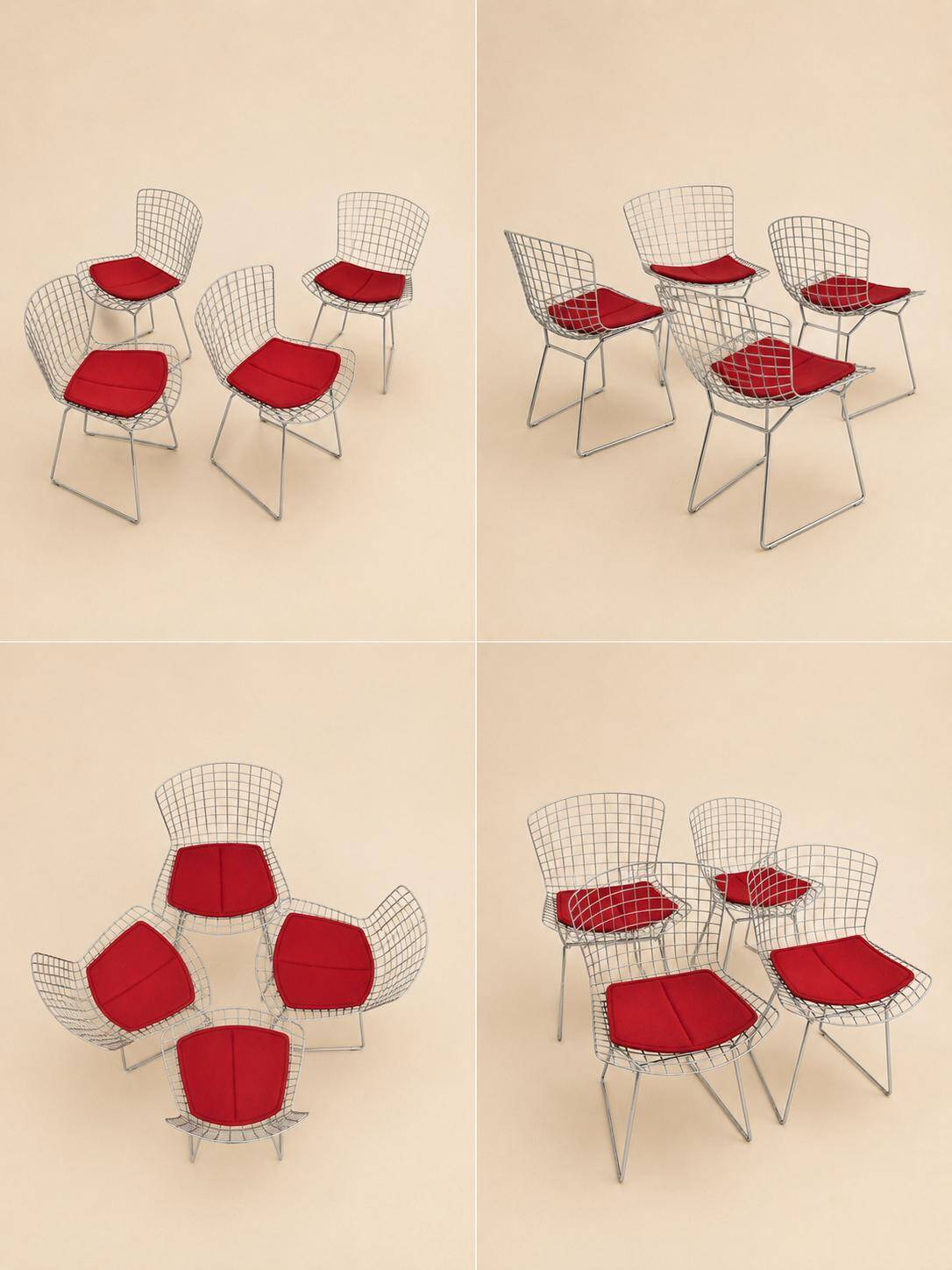 WIRE chairs by HARRY BERTOIA for KNOLL INT.